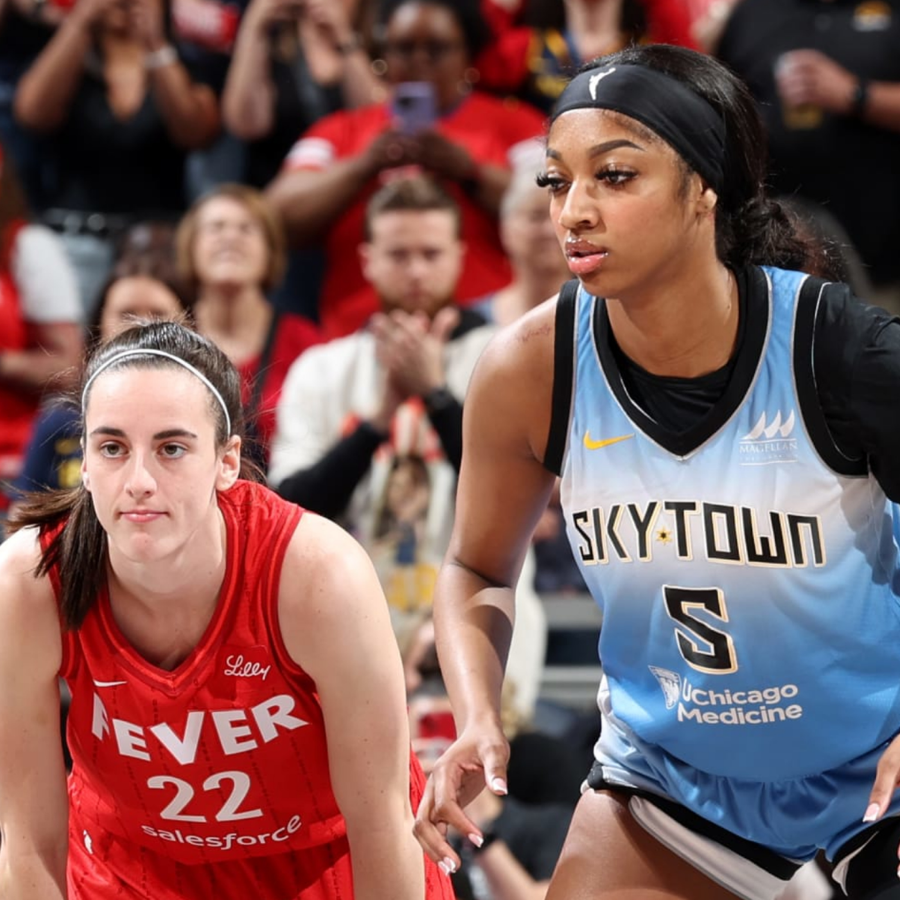 LOOK: Sky's Angel Reese Hits Fever's Caitlin Clark In The Head On Shot ...