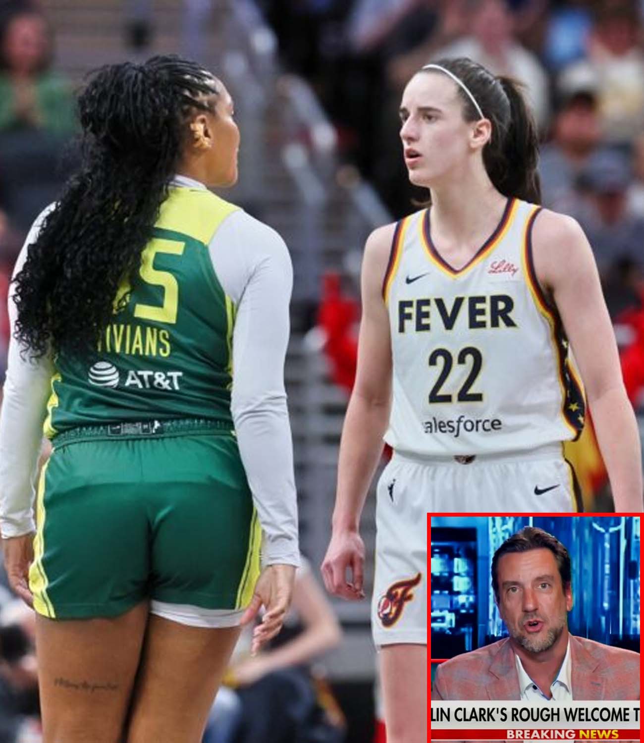 Shocking Photo Shows Las Vegas Aces Player Grabbing Caitlin Clark By ...